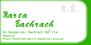 marta bachrach business card